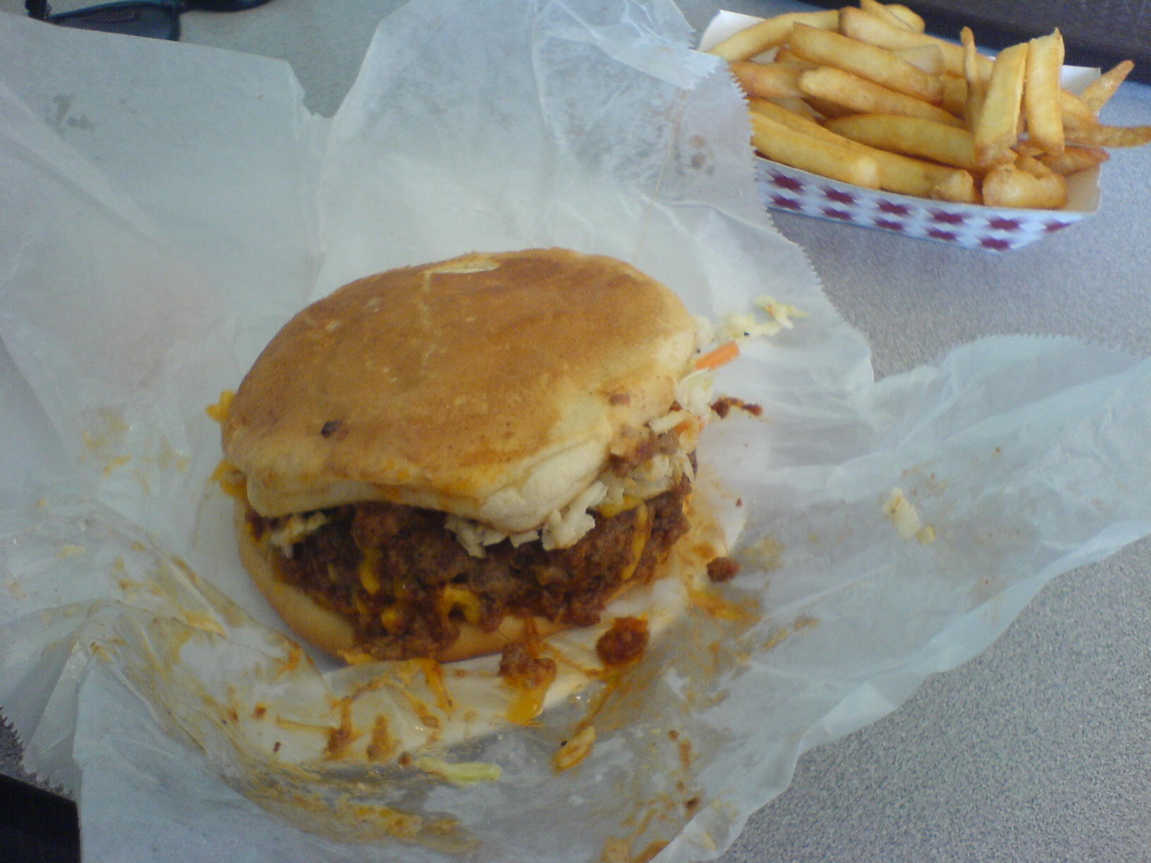 A great Looking Southern Chili Cheeseburger
